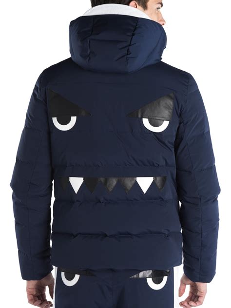 fendi monster eyes puffer jacket|Fendi pants.